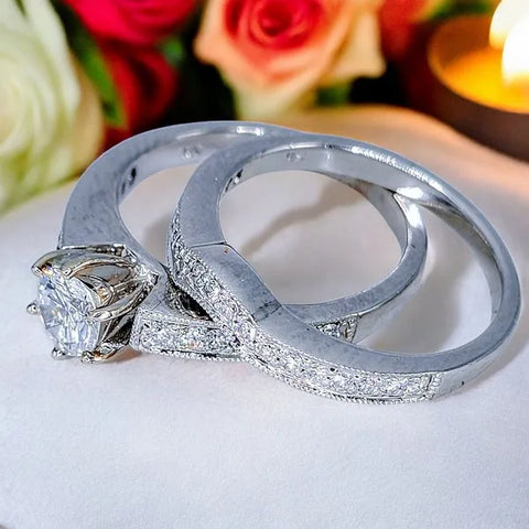 14K White Gold Diamond Ring