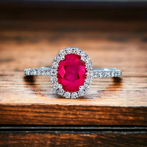 14K Ruby and Diamond Ring