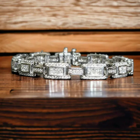 14K White Gold Tennis Bracelet