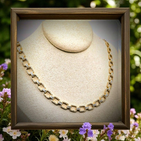 10K Yellow Gold Diamond Necklace