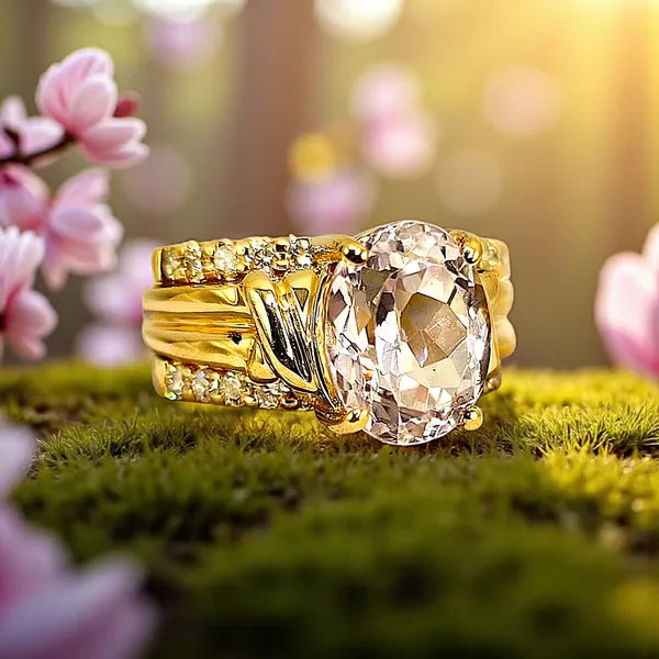 14K Yellow Gold Wedding Set