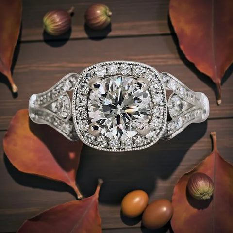 Ladies 14Kt repurposed Gabriel & Co. Engagement Ring