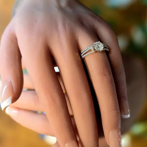 14K Gold Two-Piece Diamond Wedding Set