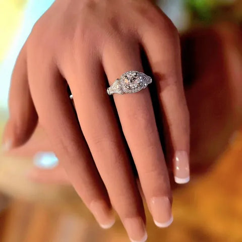 Ladies 14Kt repurposed Gabriel & Co. Engagement Ring