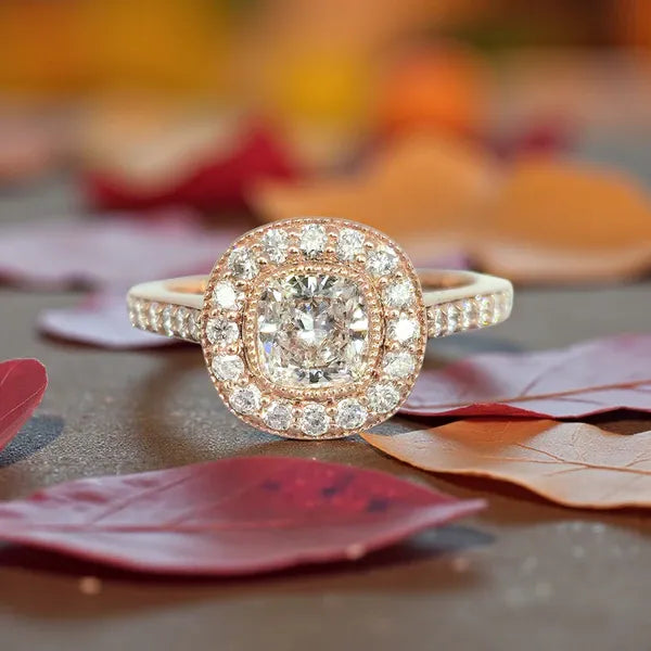Rose Gold Flush Mount Engagement Ring