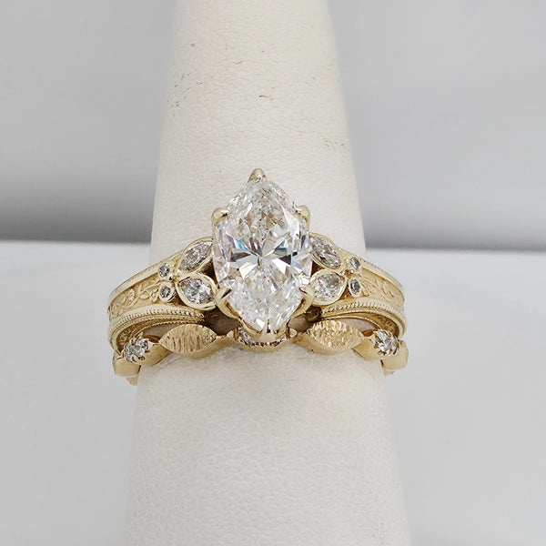 Diamond Engagement Ring Wedding Set
