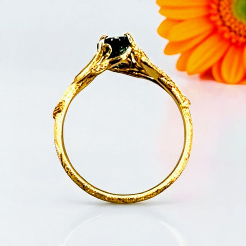 14k Yellow Gold Sapphire Ring