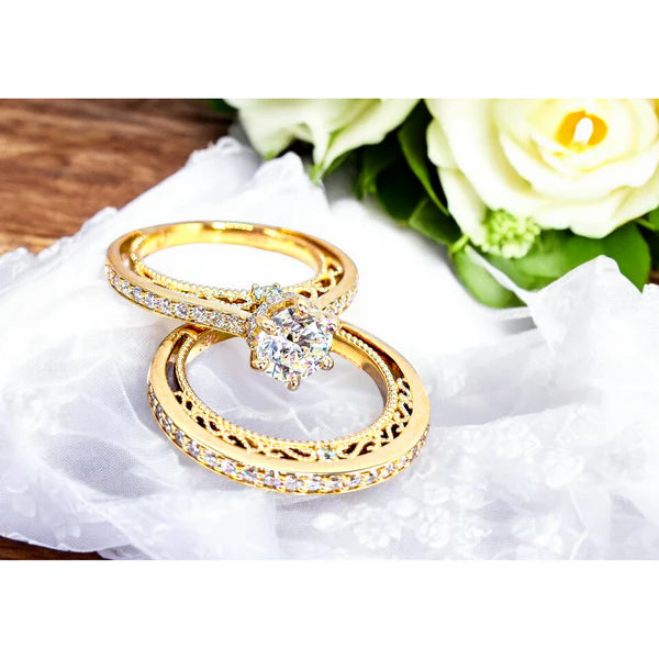 Natural Wedding Set with Aqua accent