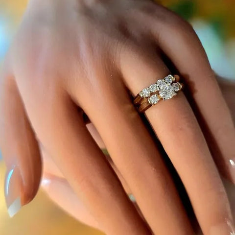 14K Diamond 2 Piece Wedding Set